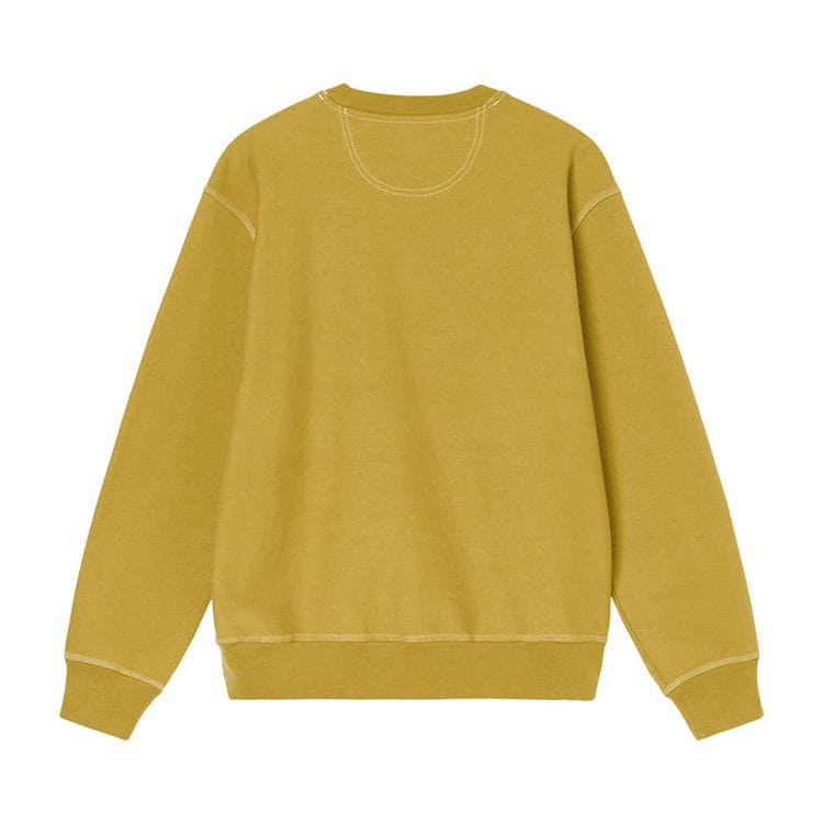 Stussy Contrast Stitch Label Crew Gold