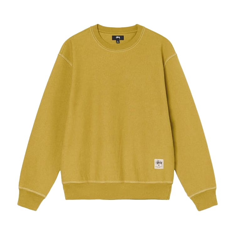 Stussy Contrast Stitch Label Crew Gold