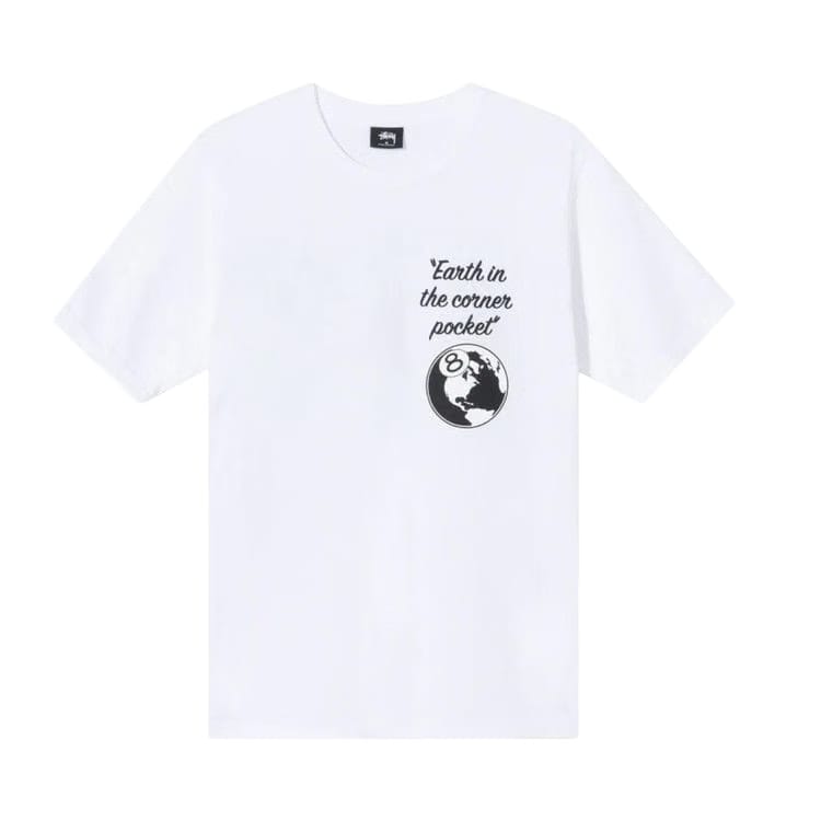 Stussy Corner Pocket T-Shirt White