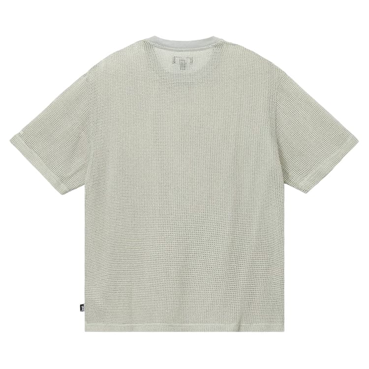 Stussy Cotton Mesh Shorts-Sleeve Crew Bone