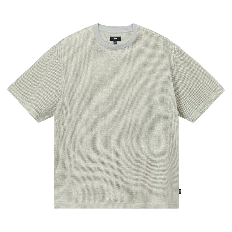 Stussy Cotton Mesh Shorts-Sleeve Crew Bone