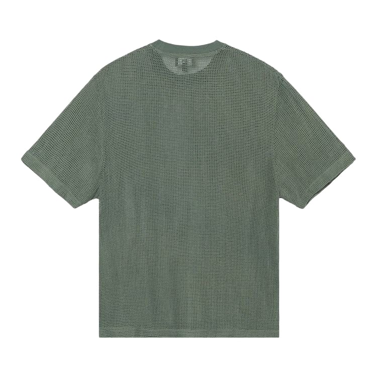 Stussy Cotton Mesh Shorts-Sleeve Crew Green