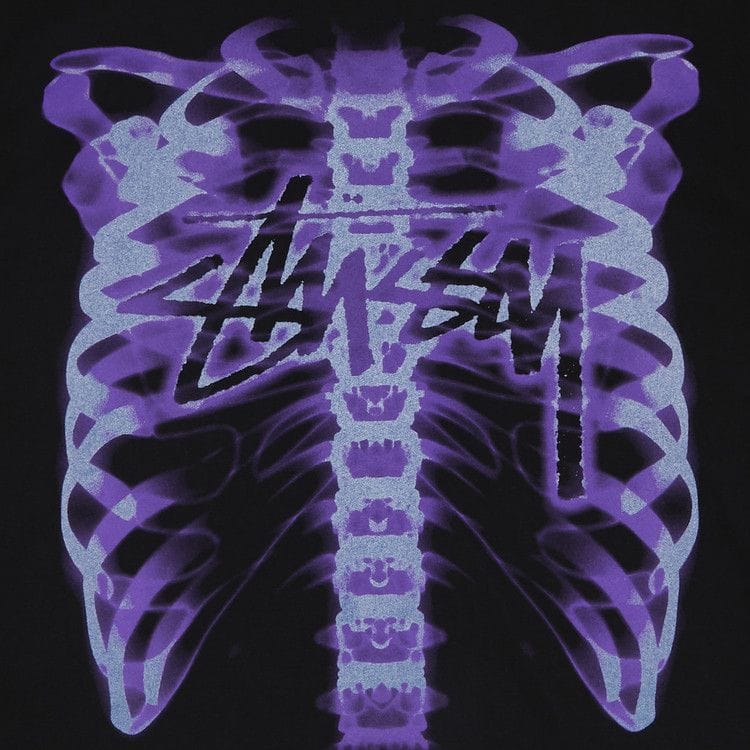 Stussy Rib Cage 3M Long-Sleeve T-Shirt Black