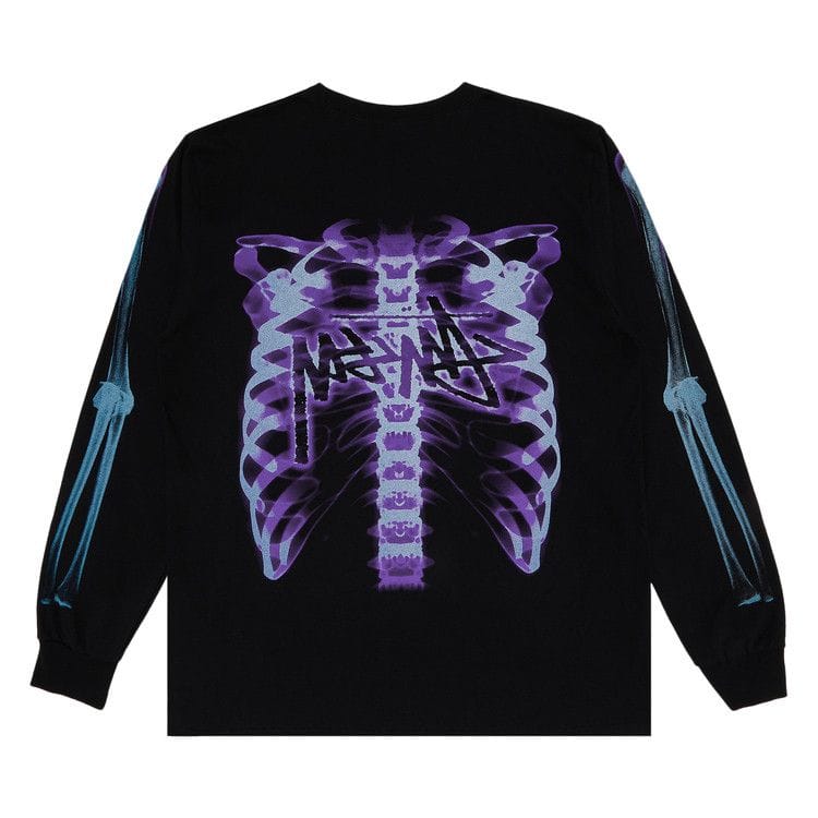 Stussy Rib Cage 3M Long-Sleeve T-Shirt Black