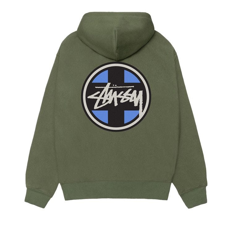 Stussy Cross Dot Hoodie Olive