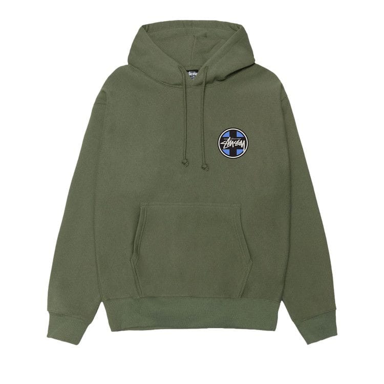 Stussy Cross Dot Hoodie Olive