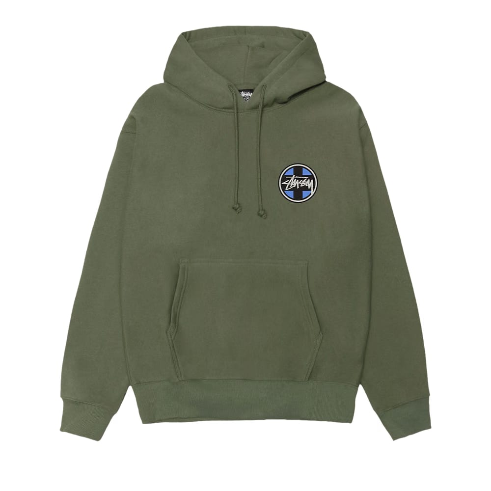 Stussy Cross Dot Hoodie Olive