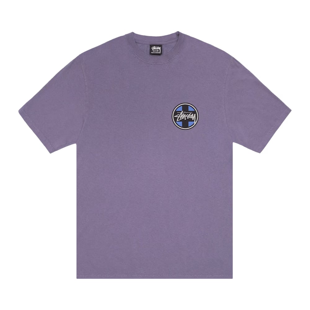 Stussy Cross Dot T-Shirt Pigment Dyed Grape