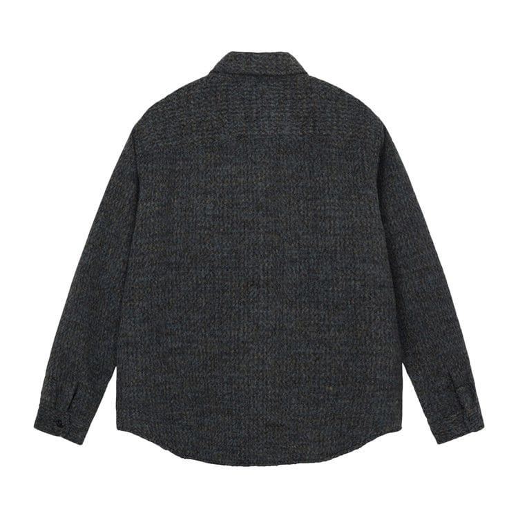 Stussy Speckled Wool Cpo Shirt Black