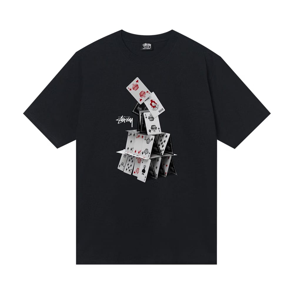 Stussy House Of Cards T-Shirt Black