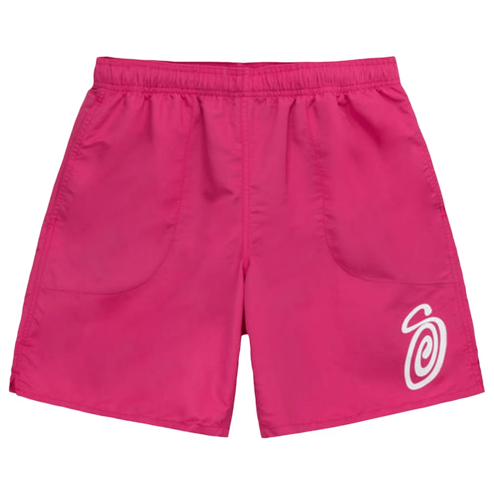 Stussy Curly S Water Shorts Fucshia