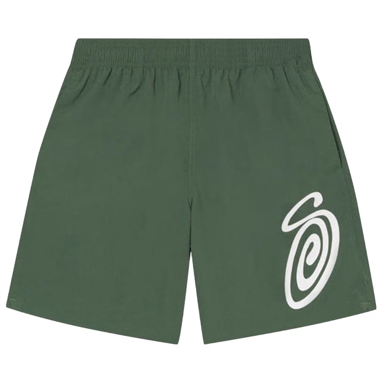 Stussy Curly S Water Shorts Pine