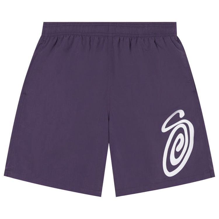 Stussy Curly S Water Shorts Purple