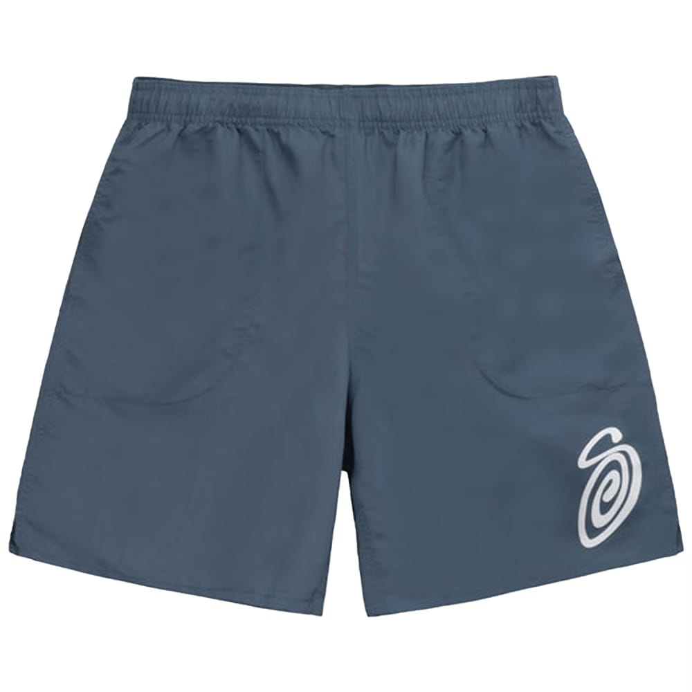 Stussy Curly S Water Shorts Washed Navy