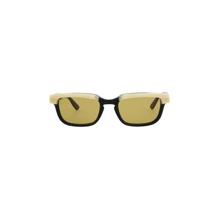 Gucci Square Frame Sunglasses Black/Yellow