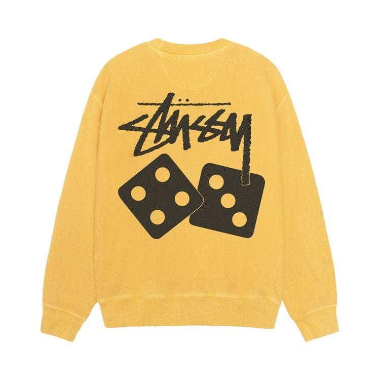Stussy Dice Crew Pigment Dyed Yellow