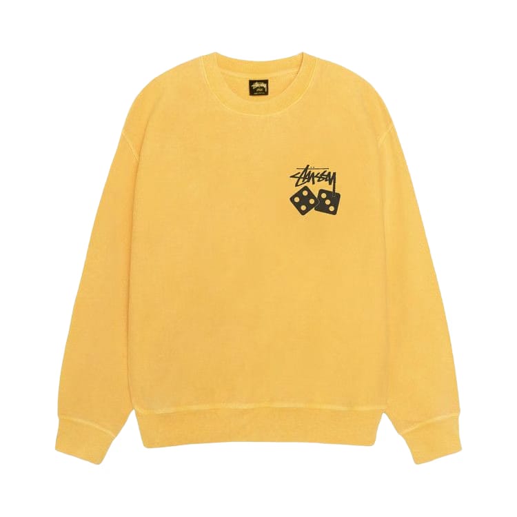 Stussy Dice Crew Pigment Dyed Yellow