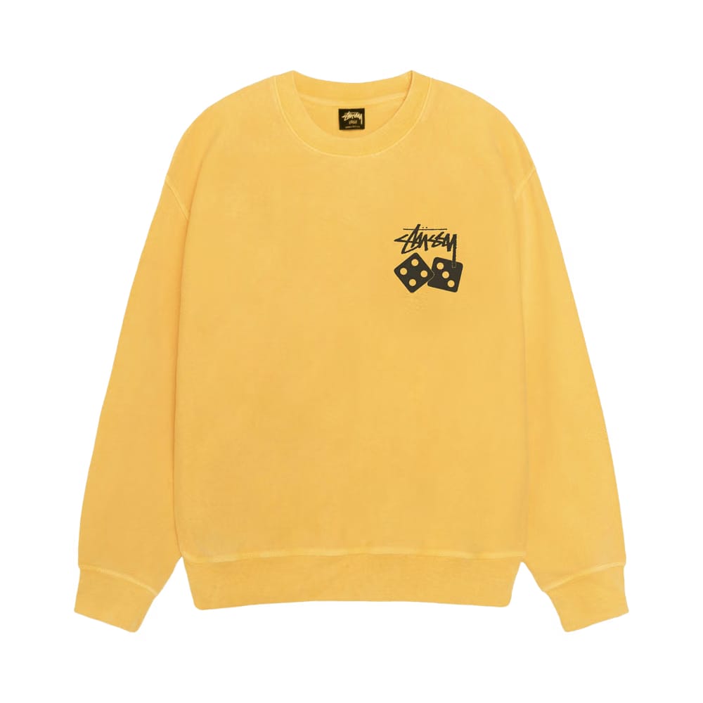 Stussy Dice Crew Pigment Dyed Yellow