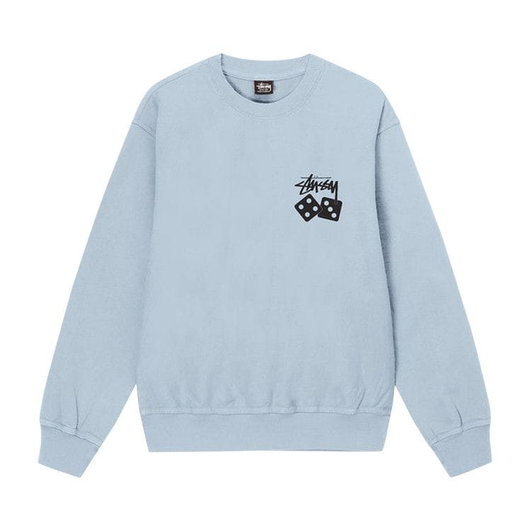 Stussy Dice Pigment Dyed Crew Sky Blue