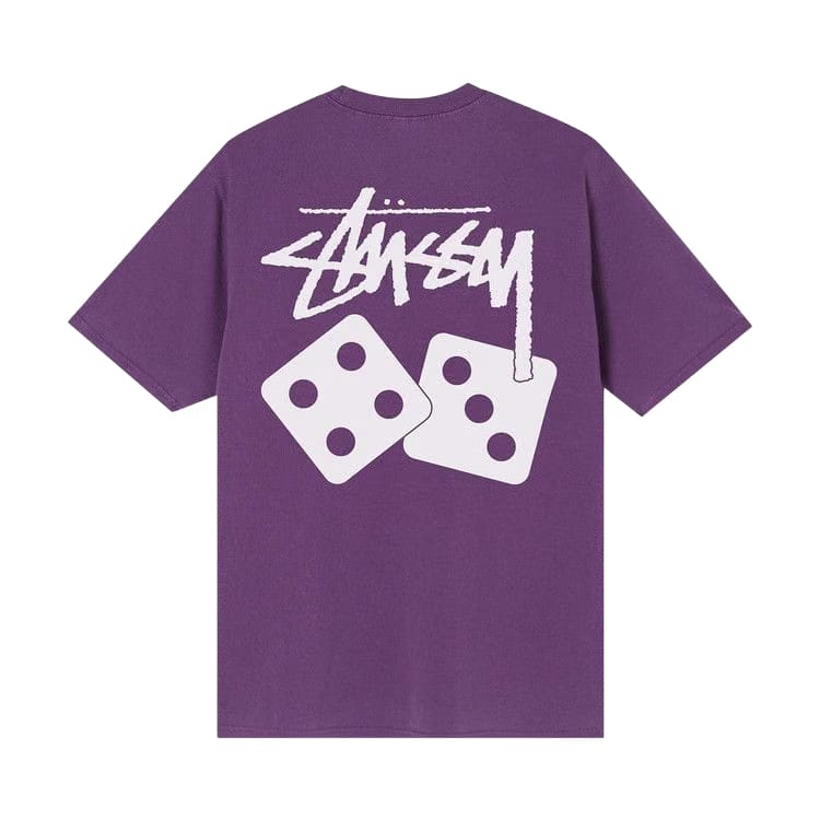 Stussy Dice Pigment Dyed T-Shirt Purple