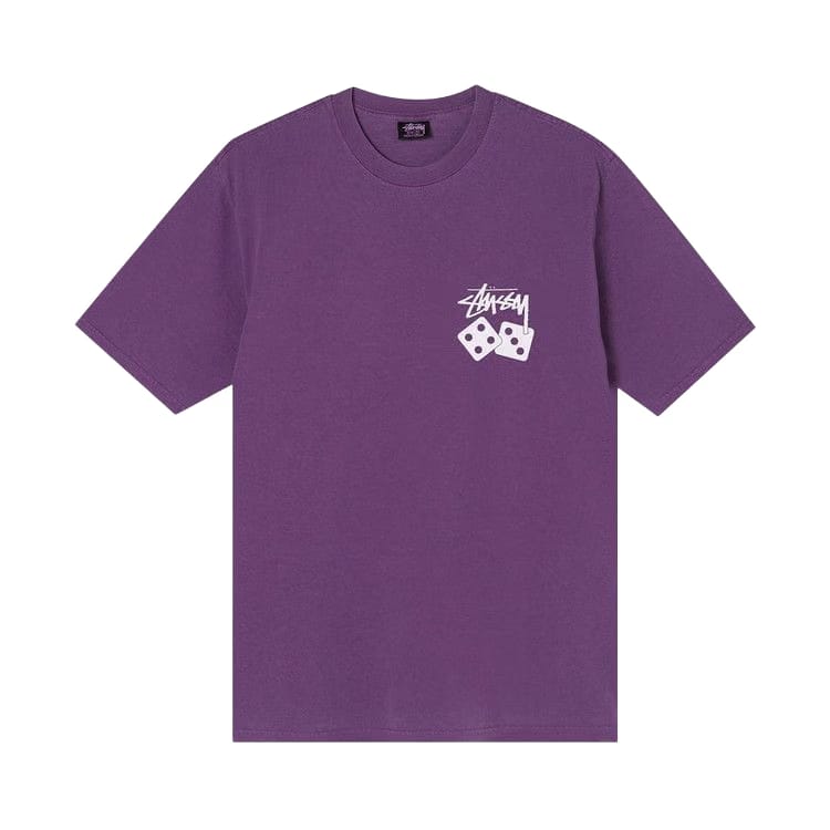 Stussy Dice Pigment Dyed T-Shirt Purple