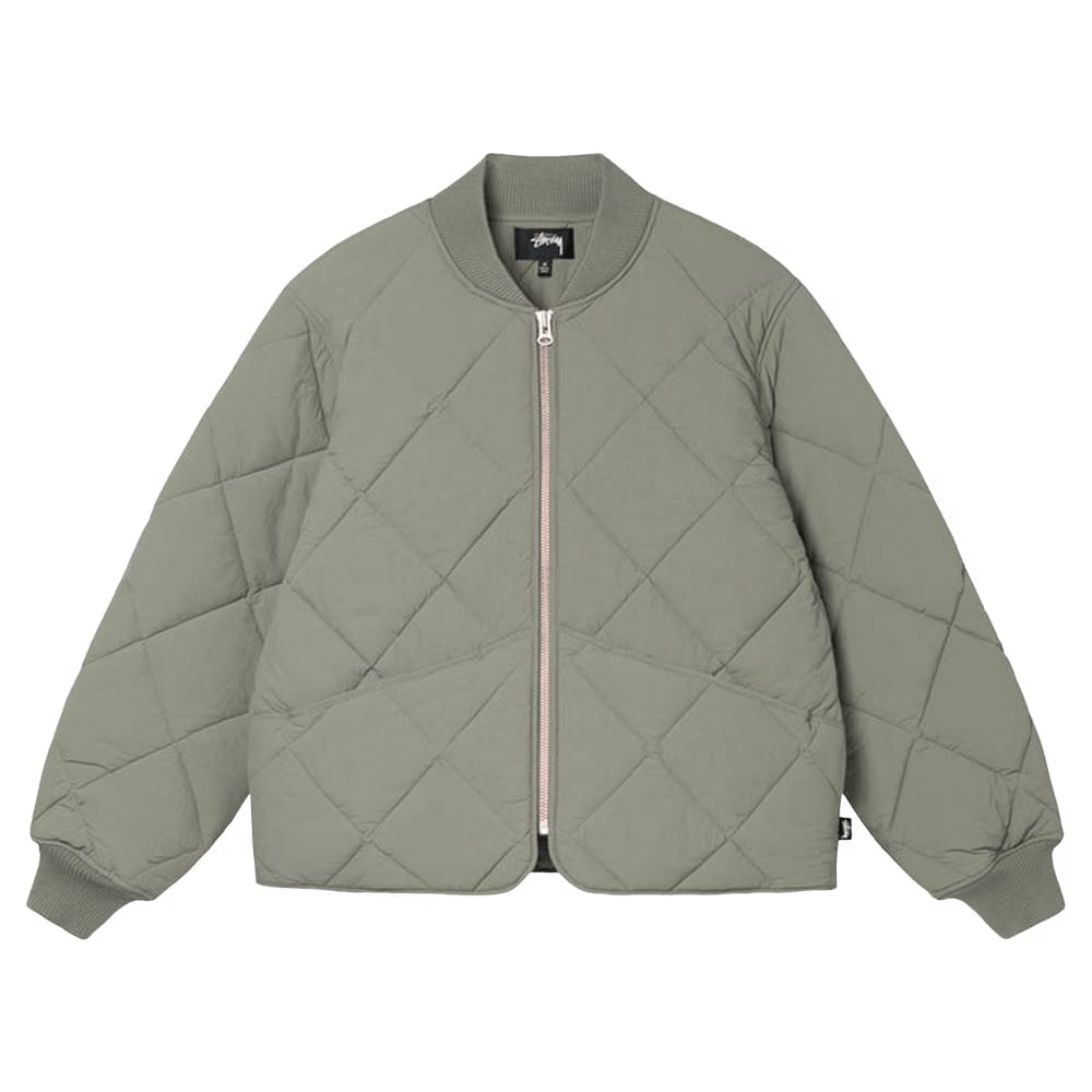 Stussy Dice Quilted Liner Jacket Olive