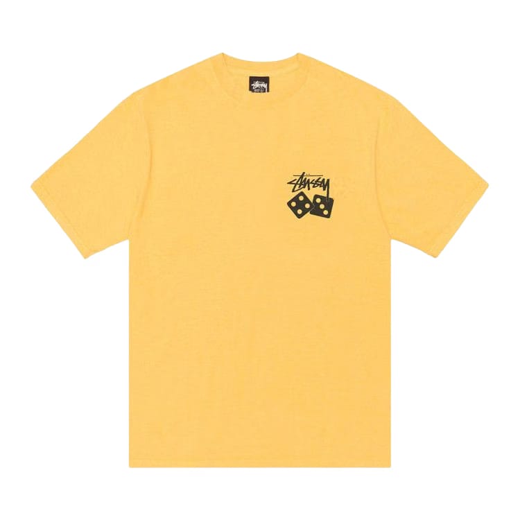 Stussy Dice T-Shirt Pigment Dyed Yellow