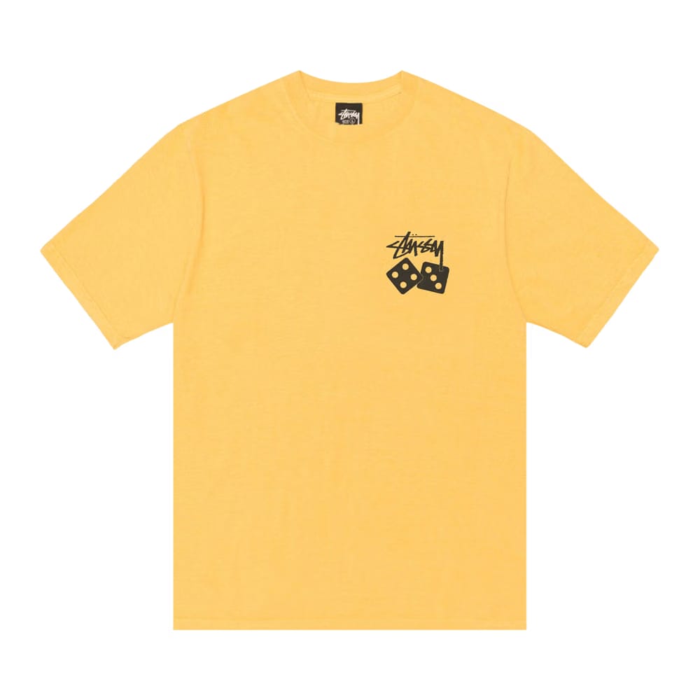 Stussy Dice T-Shirt Pigment Dyed Yellow