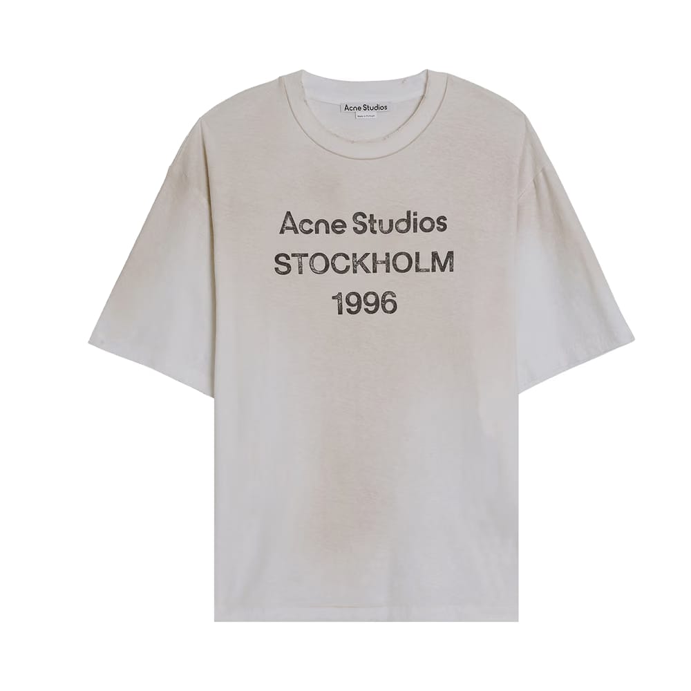 Acne Studios Logo T-Shirt Dusty White