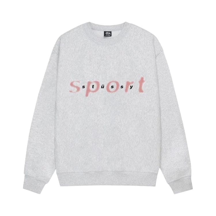 Stussy Dot Sport Crew Ash Heather