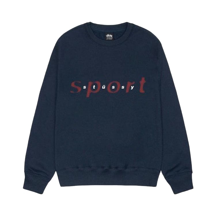 Stussy Dot Sport Crew Sweatshirt Navy