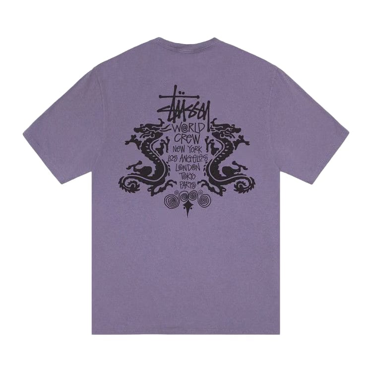 Stussy Double Dragon T-Shirt Pigment Dyed Grape