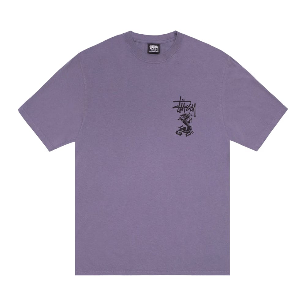 Stussy Double Dragon T-Shirt Pigment Dyed Grape
