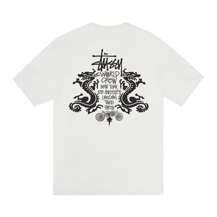 Stussy Double Dragon T-Shirt Pigment Dyed Natural
