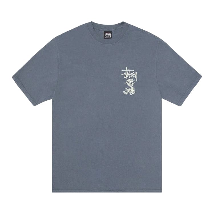 Stussy Double Dragon T-Shirt Pigment Dyed Navy