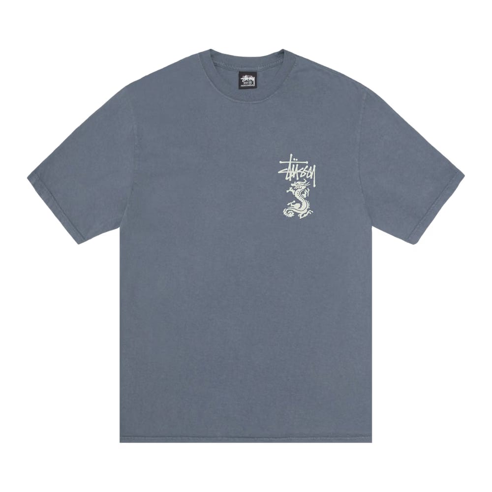 Stussy Double Dragon T-Shirt Pigment Dyed Navy