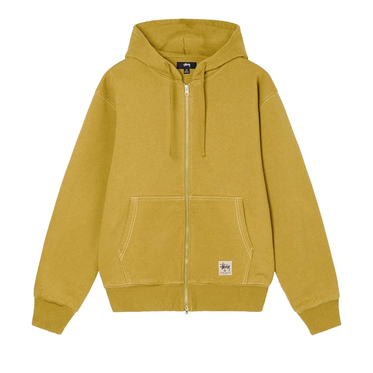 Stussy Double Face Label Zip Hoodie Gold
