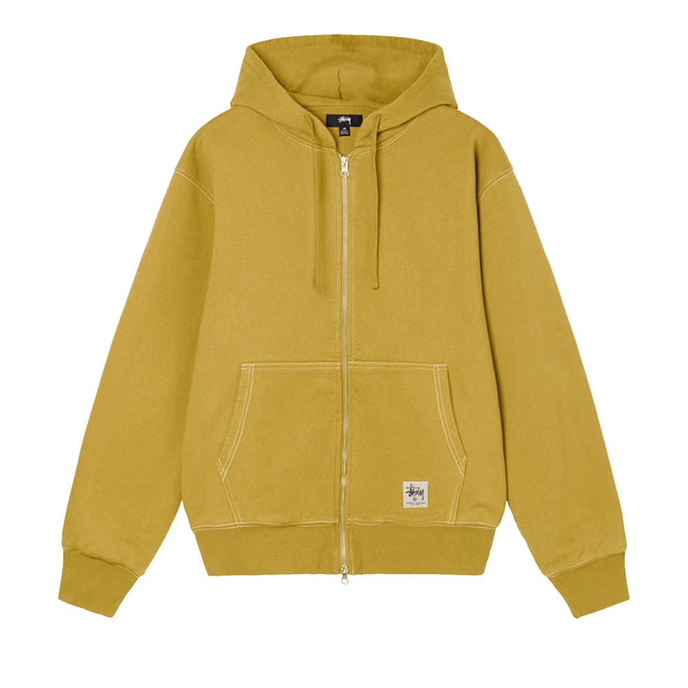 Stussy Double Face Label Zip Hoodie Gold