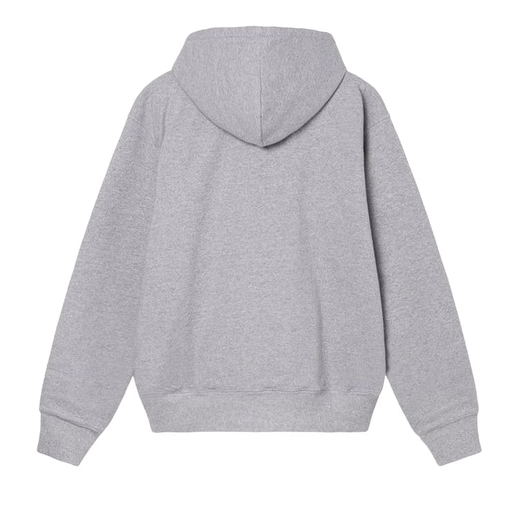 Stussy Double Face Label Zip Hoodie Grey Heather