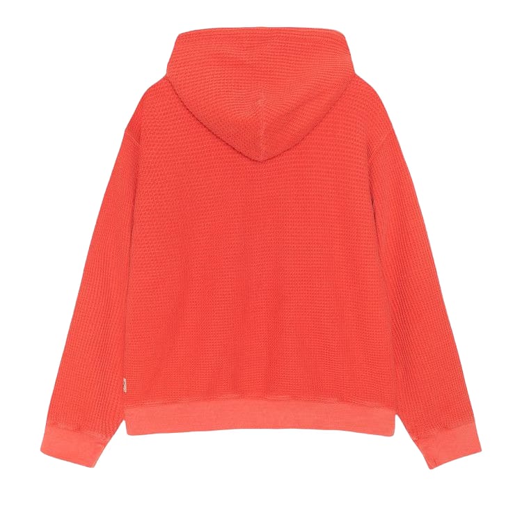 Stussy Double Layer Waffle Zip Hoodie Red