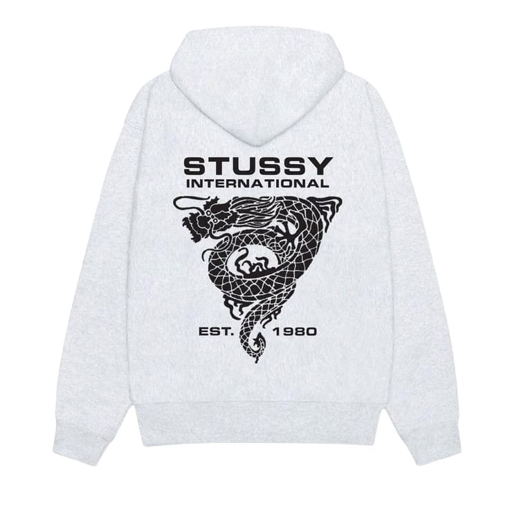 Stussy Dragon Hoodie Ash Heather