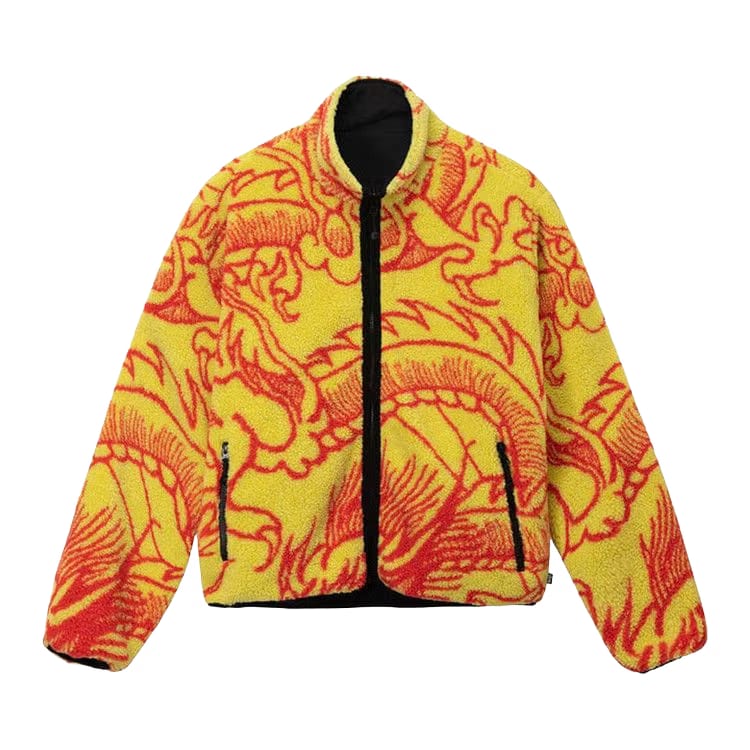 Stussy Dragon Sherpa Jacket Lime