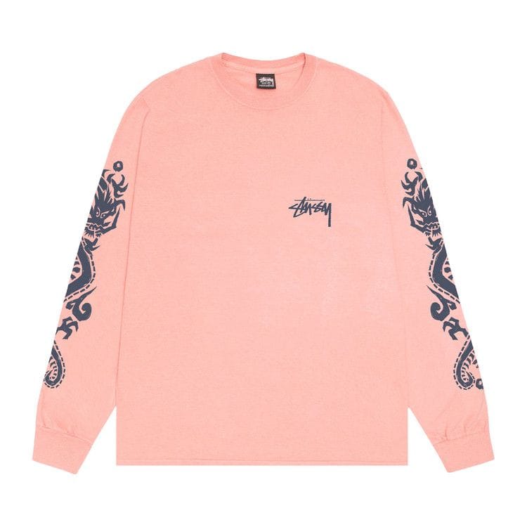 Stussy Dragons Long-Sleeve T-Shirt Coral