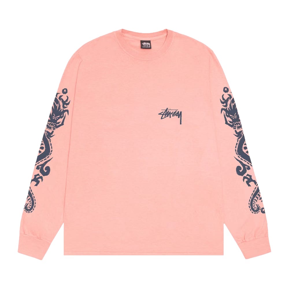 Stussy Dragons Long-Sleeve T-Shirt Coral