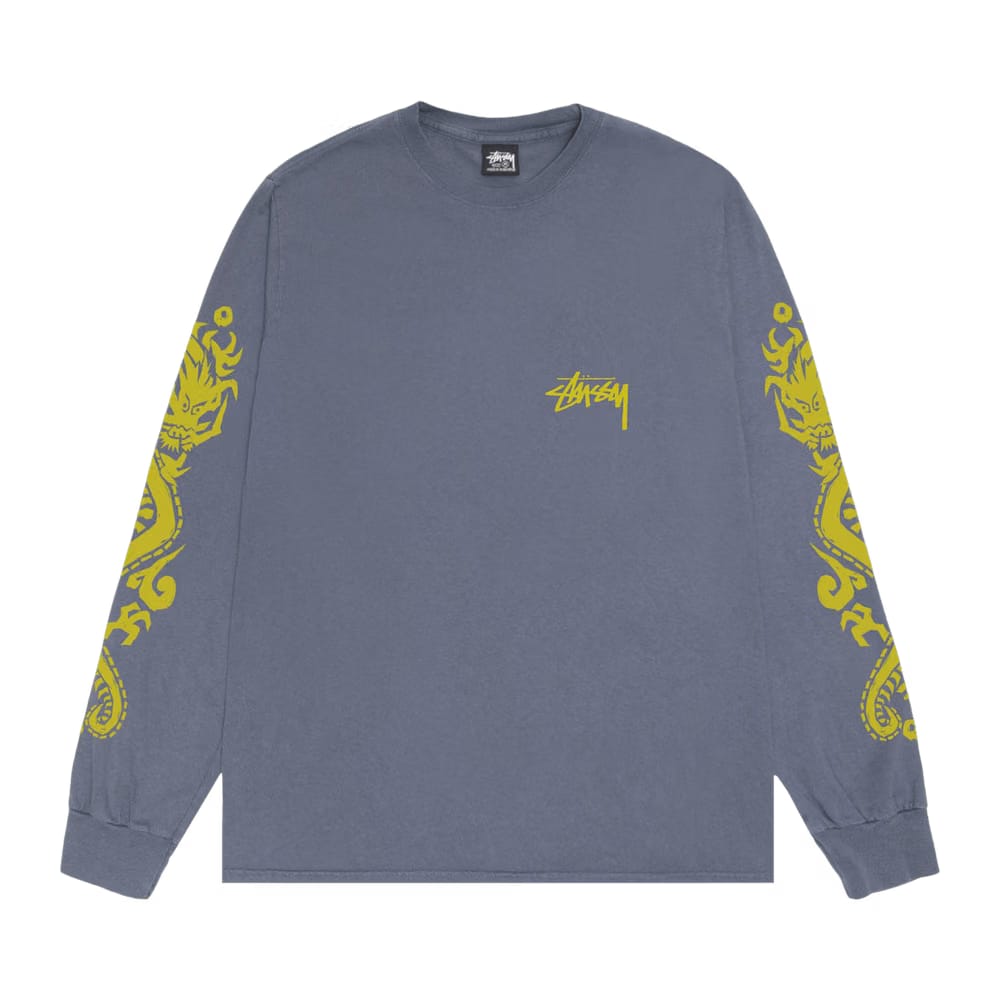 Stussy Dragons Long-Sleeve T-Shirt Indigo