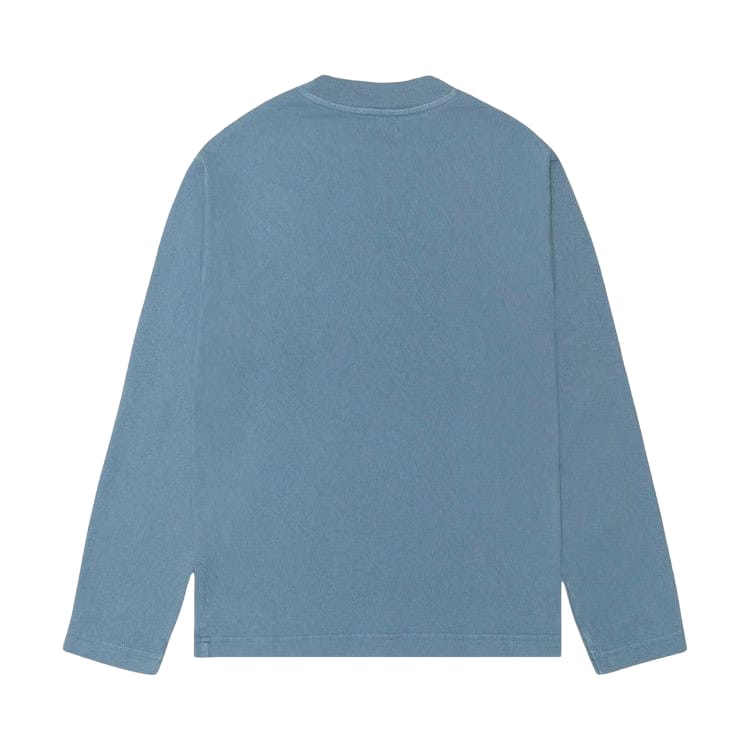 Stussy Dyed Long-Sleeve Mock Neck T-Shirt Blue