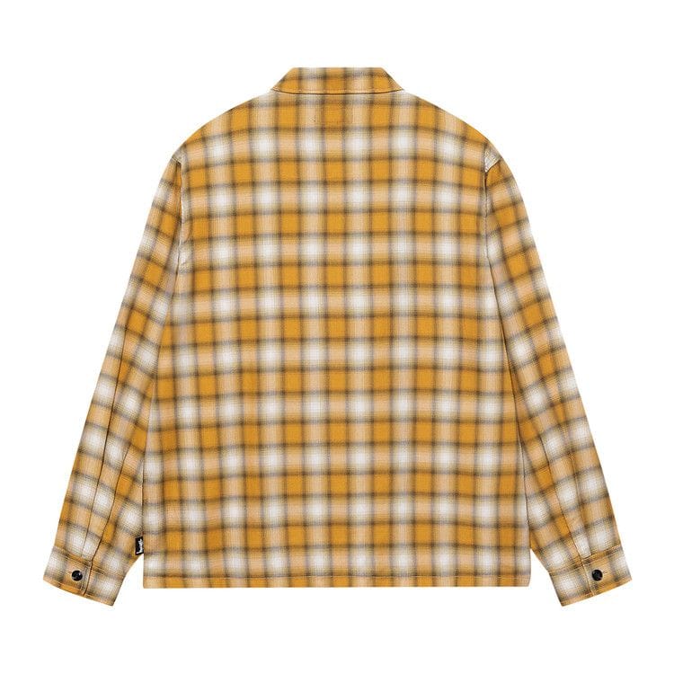 Stussy Eddie Plaid Zip Shirt Mustard