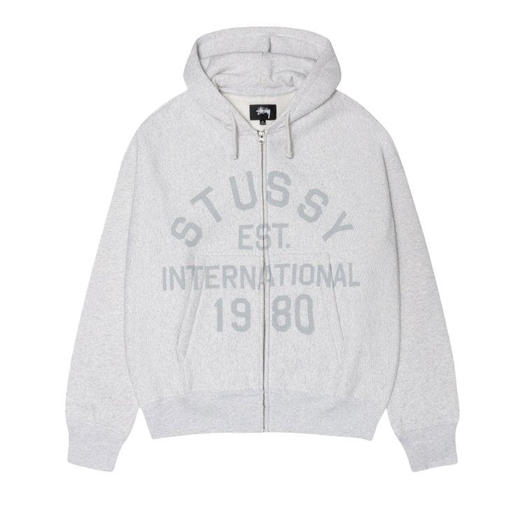 Stussy Established Zip Hoodie Ash Heather
