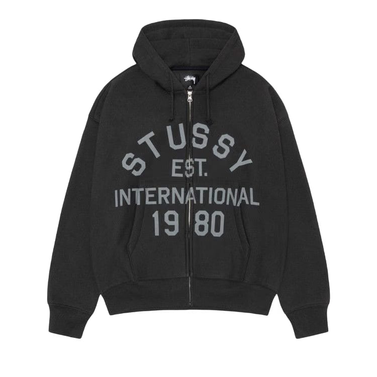 Stussy Established Zip Hoodie Black