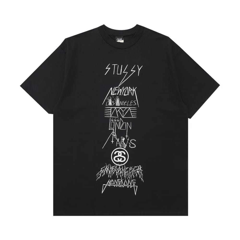 Stussy Gear Evil World Tour T-Shirt Black